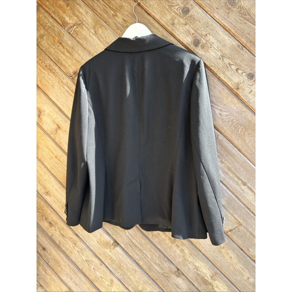 RALPH LAUREN Women's Blazer Size 14w Emblem Button Black Equestrian LRL RL PLUS - Picture 4 of 4